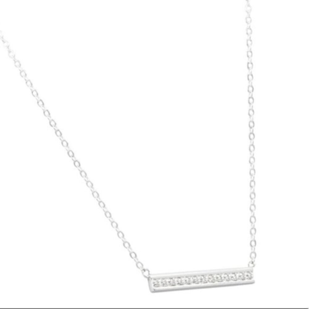 Diamond bar necklace - Picture 4 of 8
